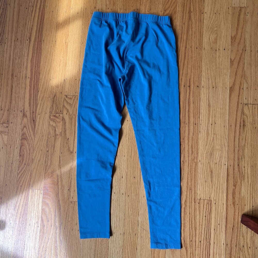 Lands' End Girls Tough Cotton Leggings SZ XL (14-16) in Muted Blue